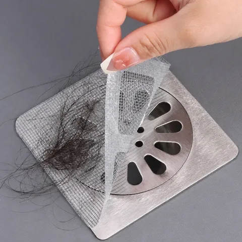 Disposable Floor Drain Sticker Mesh Sink Hair Catcher Strainer Anti Clogging Bathroom Shower Sewer Filter Net