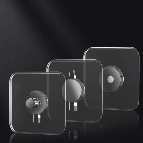 Modern Transparent Strong Adhesive Hooks Heavy Duty Wall Hooks No Drill Picture Hangers For Photo Frames Clock Painting Home