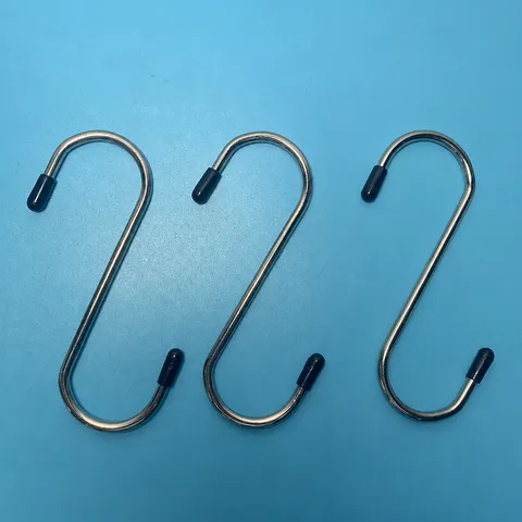 Stainless Steel S Shaped Hooks Heavy Duty Hanging Utility Hooks For Kitchen Bathroom Dormitory Clothes Hat Storage Organizers