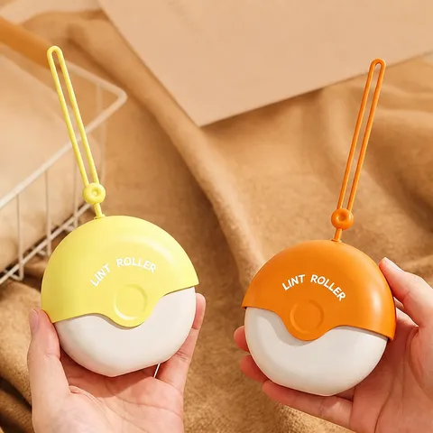 Rouleau Anti-Peluches Mini Portable Sphère Enlève Poils d'Animaux Rouleau Adhésif Nettoyeur Poussière Vêtements