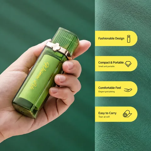 Luxury Portable Mini Lint Roller Lipstick Style Small Clothes Hair Dust Remover Brush Sticky Roll Holder For Home Travel