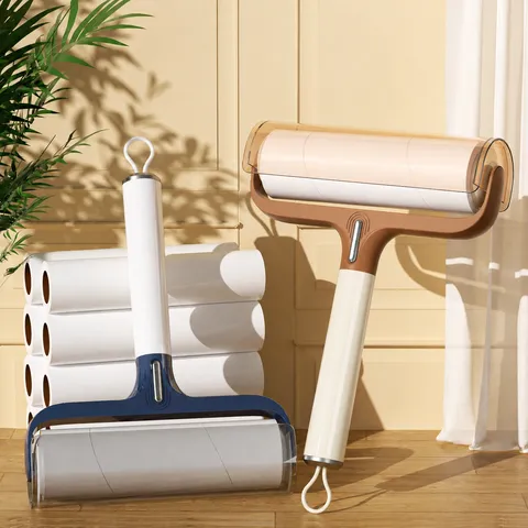 Luxus Haus Fusselrolle Haustier Haarentferner Für Kleidung Bett Teppich Klebrige Staub Roller Bürste Mit Abdeckung