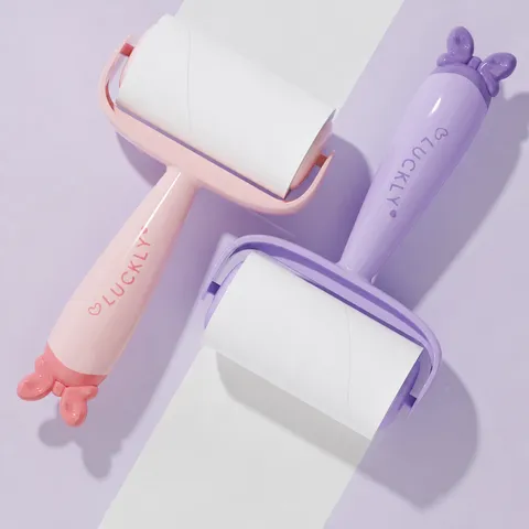 Modern ABS Bowknot Lint Roller Portable Tearable Clothes Hair Remover Sticky Roller For Pets Carpet Household Cleaning Tool