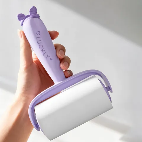 Modern ABS Bowknot Lint Roller Portable Tearable Clothes Hair Remover Sticky Roller For Pets Carpet Household Cleaning Tool