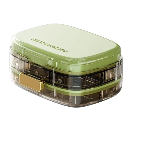Portable 10 Compartment Pill Box Moisture Proof Small Medicine Organizer Case For Daily Travel Medicine Storage Box