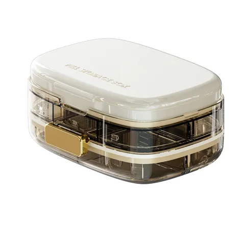 Portable 10 Compartment Pill Box Moisture Proof Small Medicine Organizer Case For Daily Travel Medicine Storage Box