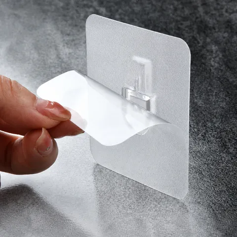 Modern Transparent Strong Adhesive Hooks Heavy Duty Wall Hooks No Drill Picture Hangers For Photo Frames Clock Painting Home