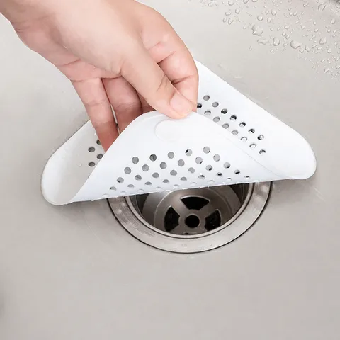 Tapis de Bonde de Sol en Silicone TPR Désodorisant Passoire d'Évier Attrape-Cheveux Anti-Colmatage Ventouse pour Cuisine Salle de Bain