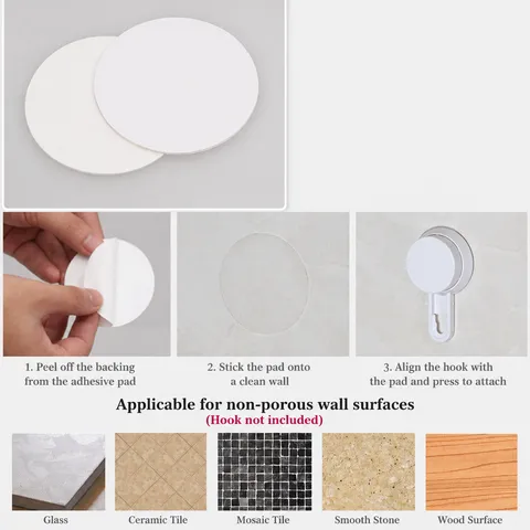 Acrylic Round Trace Free Double Sided Sticker Transparent Suction Cup Auxiliary Pad Sticky Tape Wall Hanging Film