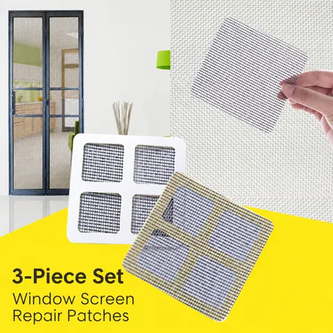 Modern Minimalist Plastic Window Screen Repair Patch Self-Adhesive Mesh Grid Hole Fix Tape For Insect Proof Household Net Repairing