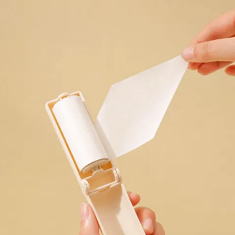 Portable Mini Lint Roller Foldable Sticky Hair Remover Roll For Clothes Pet Fur Dust Cleaning Tool With Dust Cover