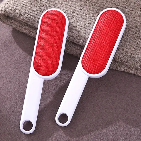 Double Sided Static Lint Brush ABS Handheld Clothing Dust Remover Reusable Fabric Cleaner Brush For Coat Pants Woolen Suit