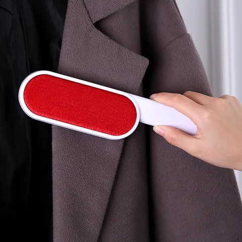 Double Sided Static Lint Brush ABS Handheld Clothing Dust Remover Reusable Fabric Cleaner Brush For Coat Pants Woolen Suit