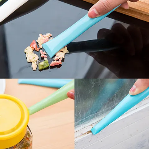 ABS Plastic Crevice Cleaning Scraper Tool Multifunctional Kitchen Oil Stain Dirt Remover Can Opener For Home Bathroom