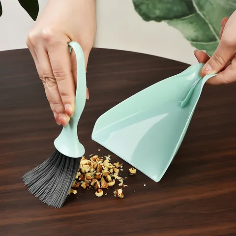 Mini Broom And Dustpan Set Household Desktop Cleaning Brush For Keyboard Drawer Table Dust Sweeping Tool Plastic Small Broom