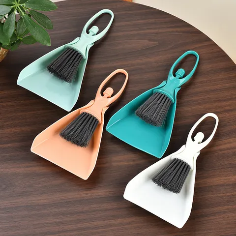 Mini Broom And Dustpan Set Household Desktop Cleaning Brush For Keyboard Drawer Table Dust Sweeping Tool Plastic Small Broom