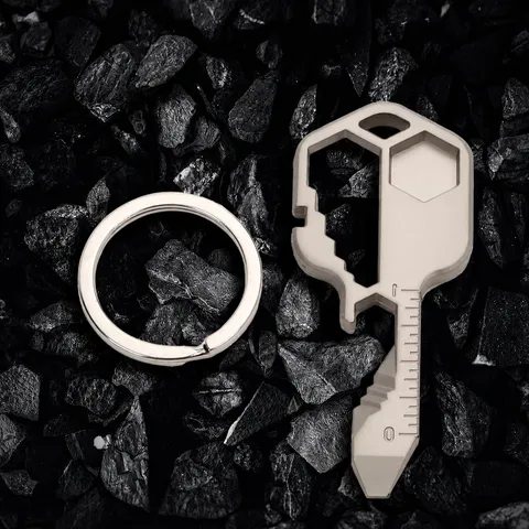 Stainless Steel Multifunctional Keychain Tool Portable Outdoor Emergency Key Ring Multi Tool Bottle Opener Pocket EDC