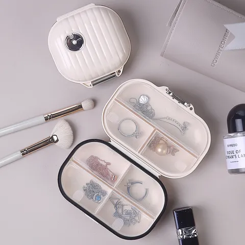 Portable Waterproof Pill Box Organizer Mini Suitcase Design Travel Storage Case For Medication Jewelry Earrings Small Items