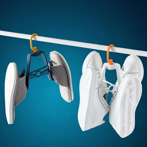 Multifunctional Rotatable Shoe Drying Rack Foldable Plastic Hanger Windproof Storage Rack For Outdoor Balcony Home
