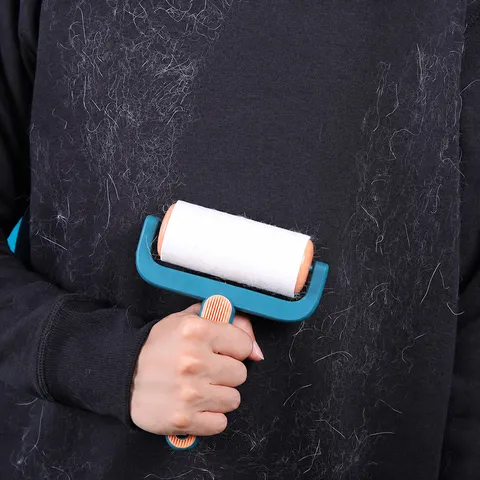 Household Lint Roller For Clothes Pet Hair Remover Tearable Sticky Roller Dust Cleaning Brush With Protective Cover