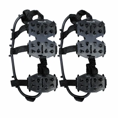 Manganese Steel Anti Slip Ice Cleats Outdoor Mountaineering Snow Shoe Grips Crampons Traction Cleats For Hiking