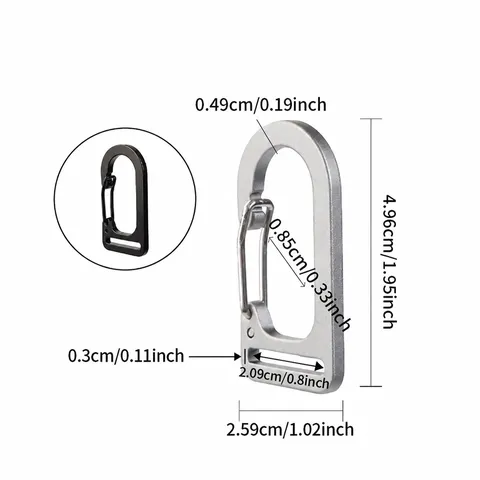 Aluminum Alloy U-Shaped Webbing Carabiner Wire Gate Outdoor Camping Bag Connection Hardware Clip