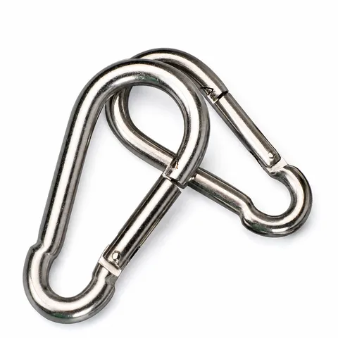 Stainless Steel Gourd Shaped Spring Snap Carabiner Outdoor Mini Heavy Duty Connecting Ring Safety Wire Clip Buckle
