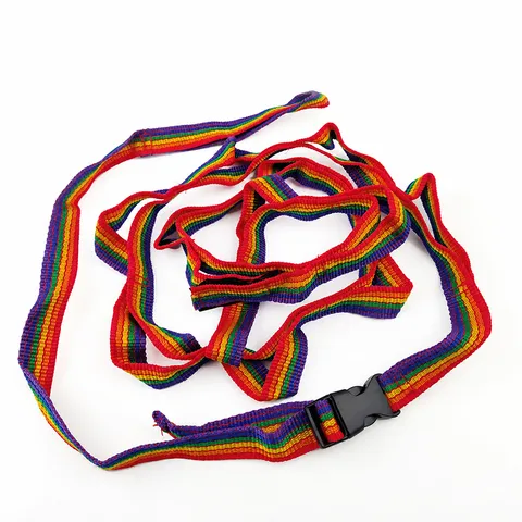Outdoor Camping Lanyard Rainbow Webbing Tent Hanging Rope Multifunctional Portable Travel Clothesline Strap Gear