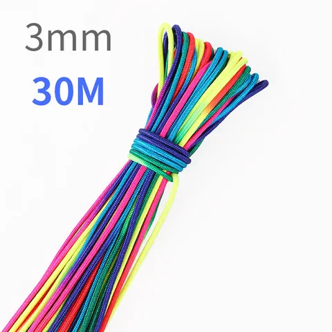 Colorful Braided Cord For DIY Jewelry Making Bracelet Necklace Crafting Multicolored Paracord Rope Craft Supplies