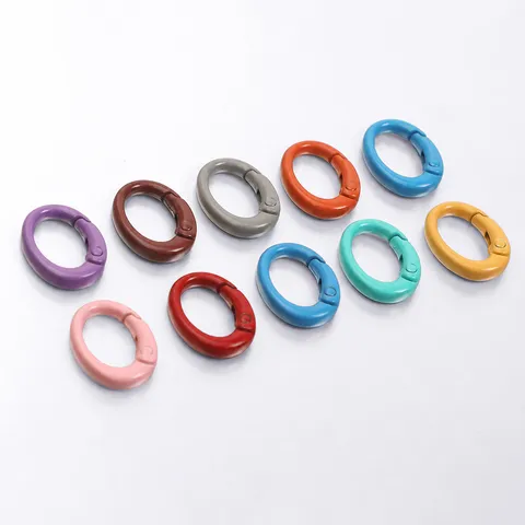 Anello a Molla in Metallo Verniciato Colorato Accessorio Borsa Portachiavi Moschettone Hardware Fibbia a Molla in Metallo Per Bagagli Giocattolo