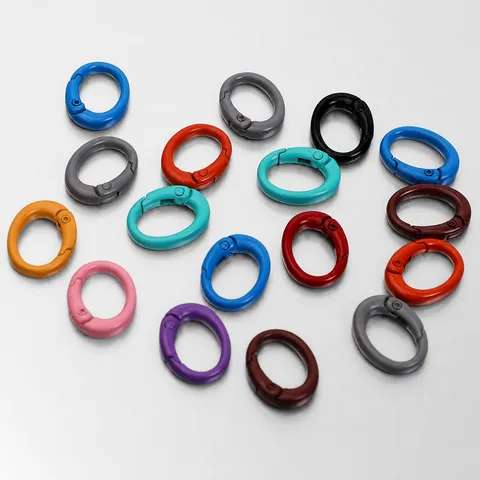 Anello a Molla in Metallo Verniciato Colorato Accessorio Borsa Portachiavi Moschettone Hardware Fibbia a Molla in Metallo Per Bagagli Giocattolo