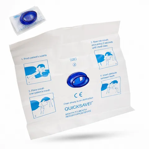 Disposable CPR Face Shield Barrier One Way Valve Emergency Breathing Mask Portable Outdoor First Aid Rescue Tool