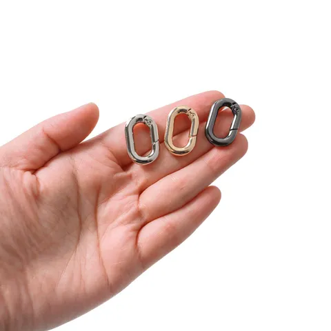 Multifunctional Oval Spring Snap Hook Metal Running Track Keychain Bag Hardware Connector Carabiner Spring Ring