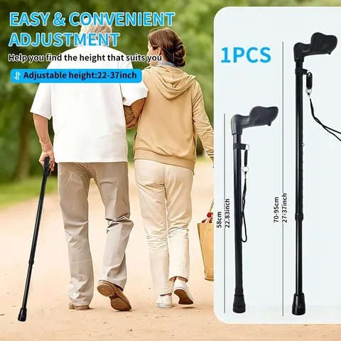 Telescopic Aluminum Alloy Trekking Pole Hiking Walking Stick Adjustable Outdoor Hiking Gear Lightweight Travel Cane