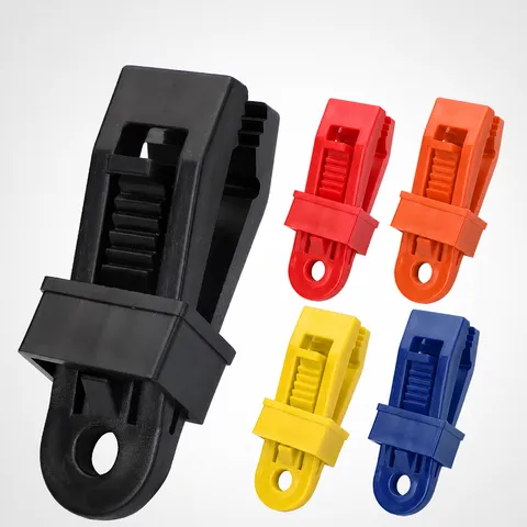 Outdoor PP Plastic Tent Clip Canopy Wind Rope Fixing Clip Heavy Duty Sunshade Clamp Camping Hiking Tent Accessories