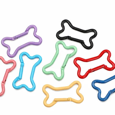 Mini Moschettone in Lega di Alluminio a Forma di Osso per Campeggio all'Aperto Escursionismo Zaino Fibbia Appendiabiti Portachiavi Portatile Accessorio