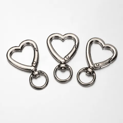 Herz Schlüsselanhänger Federring Metall Karabiner DIY Zubehör Zinklegierung Süße Herzform Tasche Anhänger Schlüsselring Schmuck