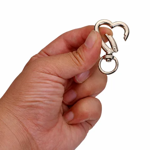 Herz Schlüsselanhänger Federring Metall Karabiner DIY Zubehör Zinklegierung Süße Herzform Tasche Anhänger Schlüsselring Schmuck