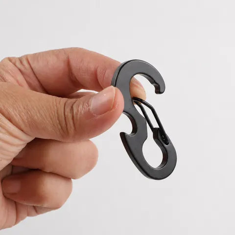 Aluminum Carabiner D Ring Keychain Multi Tool Metal Spring Snap Hook Bottle Opener For Outdoor Hiking Camping EDC Gear