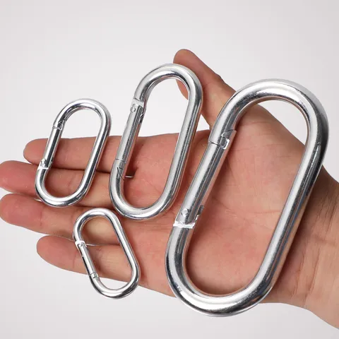 Schwere Ausführung Verzinktes Eisen Karabiner U-Förmiger Schnellverbindungskette Outdoor Klettern Haustier Kette Ring Hardware Werkzeug
