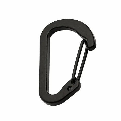 Mini Aluminum D-Shape Wire Gate Carabiner Small Spring Snap Hook Keychain Accessory For Outdoor Camping Hanging Buckle