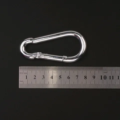 Schwere Eisen Galvanisierte Karabiner Feder Schnapphaken Outdoor Klettern Verbindung Hardware Werkzeug