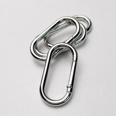 Zinc Alloy U Shaped Oval Runway Carabiner Clip Snap Hook Open Connection Ring Backpack Hardware Hook