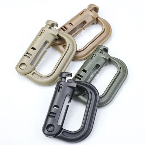 Kunststof Tactische Karabijnhaak D Ring Sleutelhanger Outdoor Rugzak Snap Hook Utility Camping Uitrusting
