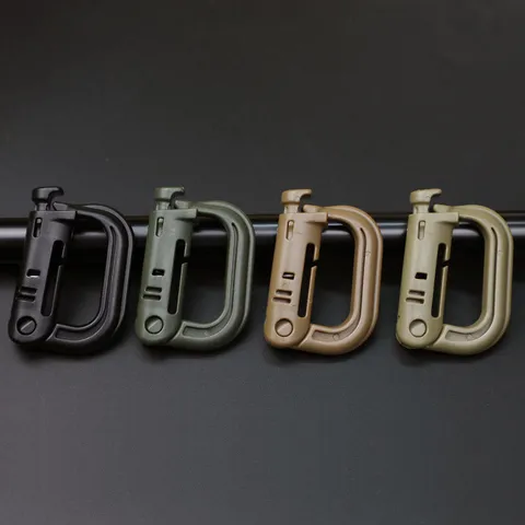 Kunststof Tactische Karabijnhaak D Ring Sleutelhanger Outdoor Rugzak Snap Hook Utility Camping Uitrusting