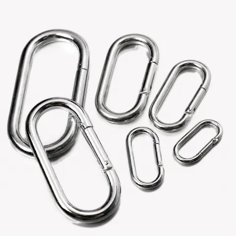Heavy Duty Galvanized Iron Carabiner U-Shaped Quick Link Chain Connector Outdoor Climbing Pet Chain Ring Hardware Tool