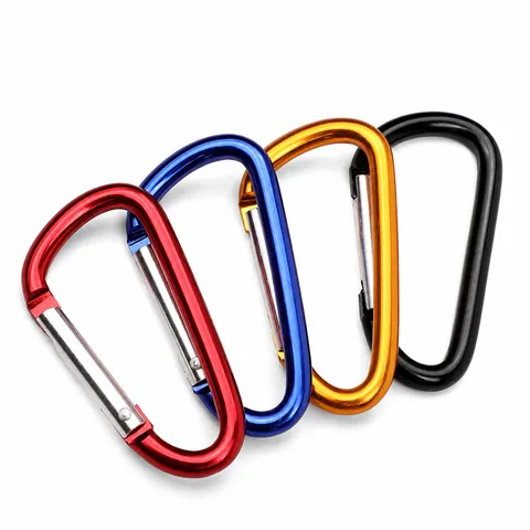Aluminiumlegering Karabijnhaak D-Ring Clip Heavy Duty Camping Rugzak Haak Outdoor Wandelen Uitrusting Snap Link Veerclip Sluiting