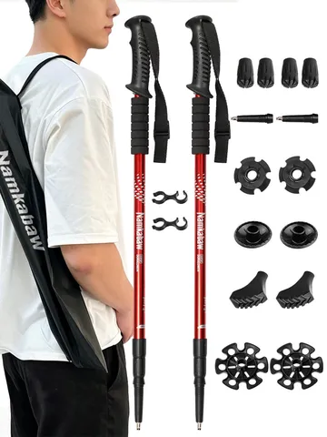 Bastoncini da Trekking Telescopici Regolabili in Lega di Alluminio Bastoni da Passeggio Antishock Leggeri Attrezzatura da Campeggio