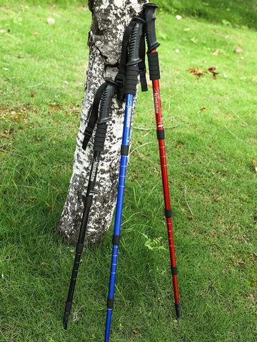 Bastoncini da Trekking Telescopici Regolabili in Lega di Alluminio Bastoni da Passeggio Antishock Leggeri Attrezzatura da Campeggio