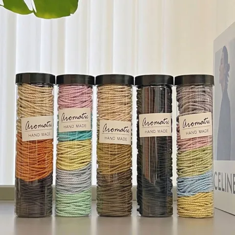 Seamless High Elasticity Hair Ties For Women Minimalist Handmade Braided Hair Bands Multicolor Everyday Hair Rope Gift